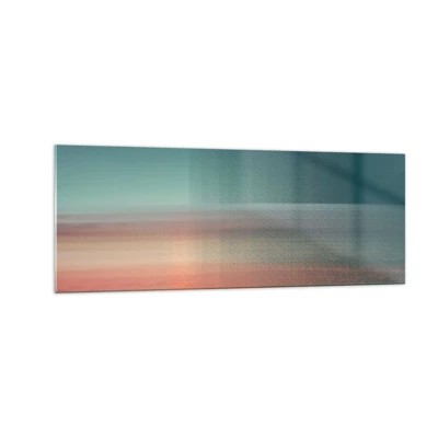 Billede på glas - Abstraktion: bølger af lys - 140x50 cm