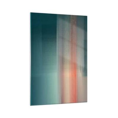 Billede på glas - Abstraktion: bølger af lys - 70x100 cm