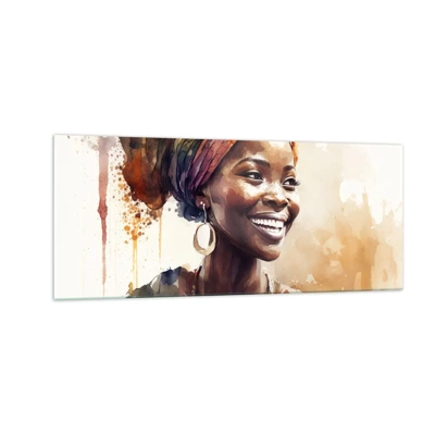 Billede på glas - Afrikansk dronning - 100x40 cm