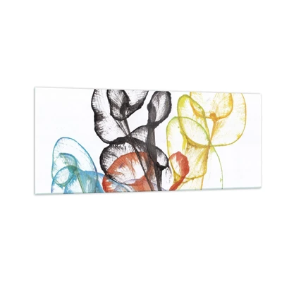 Billede på glas - Blomster med sjæl - 100x40 cm