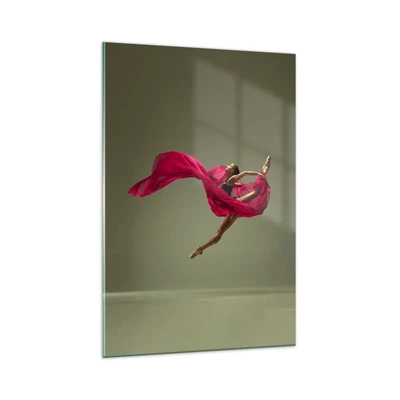 Billede på glas - Dansende flamme - 80x120 cm