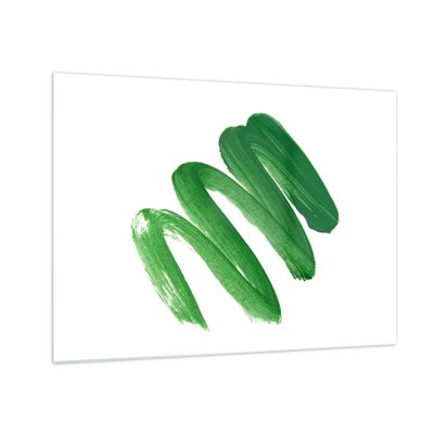 Billede på glas - En grøn vittighed - 70x50 cm