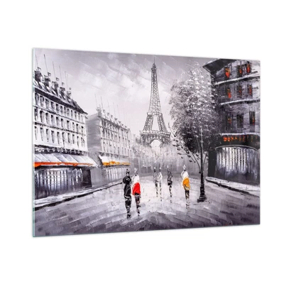Billede på glas - En parisisk spadseretur - 100x70 cm