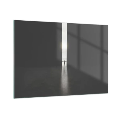 Billede på glas - Et skridt mod en lys fremtid - 100x70 cm