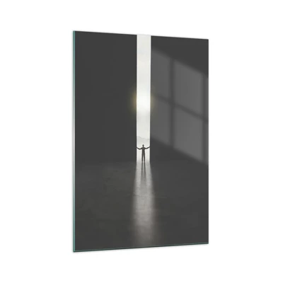 Billede på glas - Et skridt mod en lys fremtid - 70x100 cm
