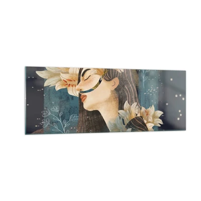 Billede på glas - Eventyret om prinsessen med liljerne - 140x50 cm