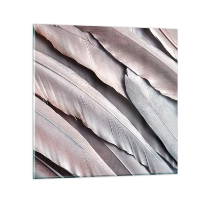 Billede på glas - I lyserødt sølv - 50x50 cm