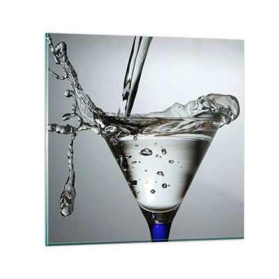 Billede på glas - Over kanten af koppen - 50x50 cm