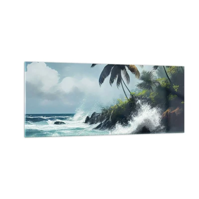 Billede på glas - På en tropisk strand - 100x40 cm