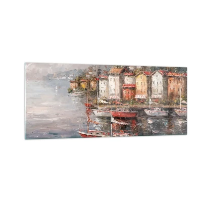 Billede på glas - Romantisk paradis - 100x40 cm