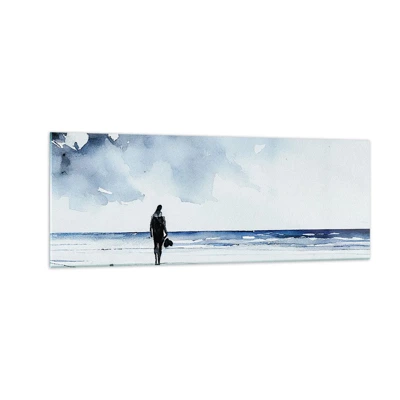 Billede på glas - Samtale med havet - 140x50 cm