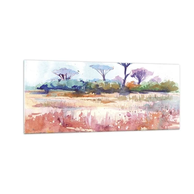 Billede på glas - Savannens farver - 100x40 cm