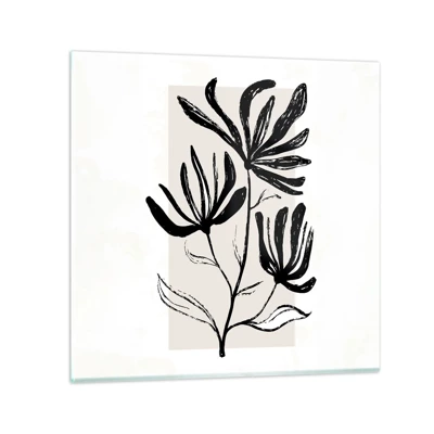 Billede på glas - Skitse til et herbarium - 30x30 cm