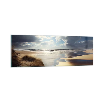 Billede på glas - Strand, vild strand - 90x30 cm