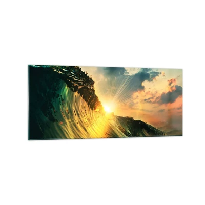 Billede på glas - Surfer, hvor er du? - 120x50 cm