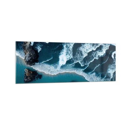 Billede på glas - Svøbt i bølger - 140x50 cm