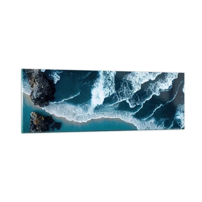 Billede på glas - Svøbt i bølger - 90x30 cm