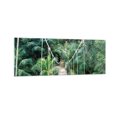 Billede på glas - Velkommen til junglen! - 140x50 cm