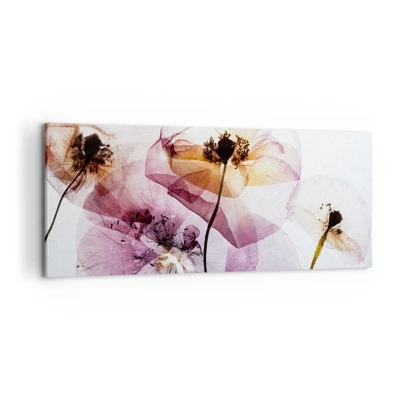 Billede på lærred - Blomsterlegeme dias - 100x40 cm