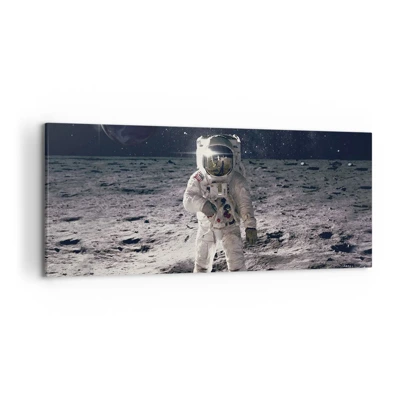 Billede på lærred - Hilsner fra månen - 120x50 cm