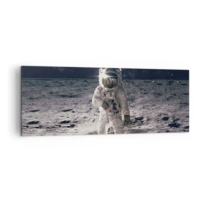 Billede på lærred - Hilsner fra månen - 140x50 cm