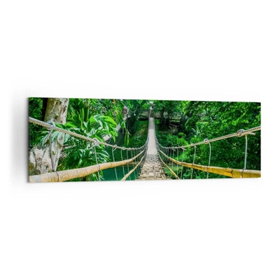 Lærredstryk - Billede på lærred - Abebro over grønne områder - 160x50 cm