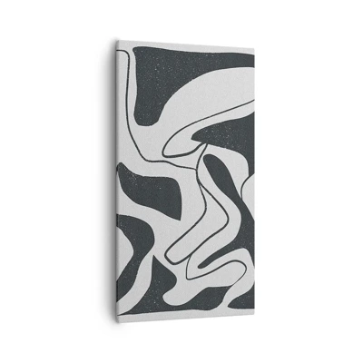 Lærredstryk - Billede på lærred - Abstrakt leg i en labyrint - 55x100 cm