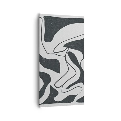 Lærredstryk - Billede på lærred - Abstrakt leg i en labyrint - 65x120 cm