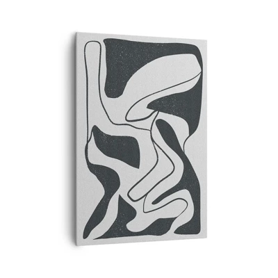 Lærredstryk - Billede på lærred - Abstrakt leg i en labyrint - 70x100 cm