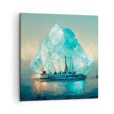 Lærredstryk - Billede på lærred - Arktisk diamant - 50x50 cm