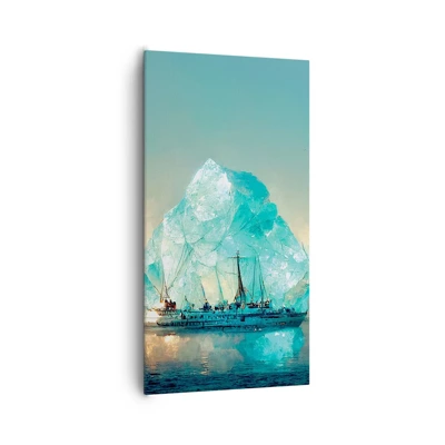 Lærredstryk - Billede på lærred - Arktisk diamant - 65x120 cm