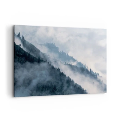 Lærredstryk - Billede på lærred - Bjergenes mystik - 100x70 cm