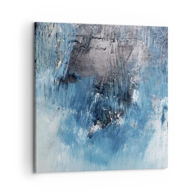 Lærredstryk - Billede på lærred - Blå rapsodi - 60x60 cm