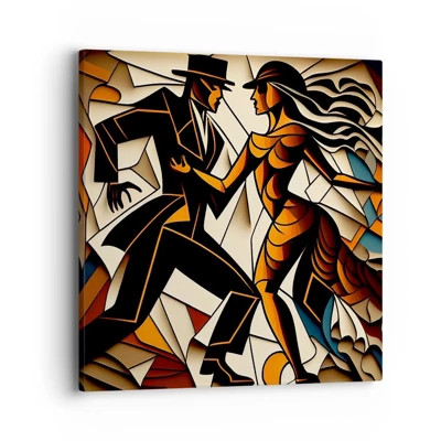 Lærredstryk - Billede på lærred - Dans af lidenskab og passion - 40x40 cm
