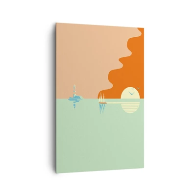 Lærredstryk - Billede på lærred - Det perfekte havlandskab - 80x120 cm