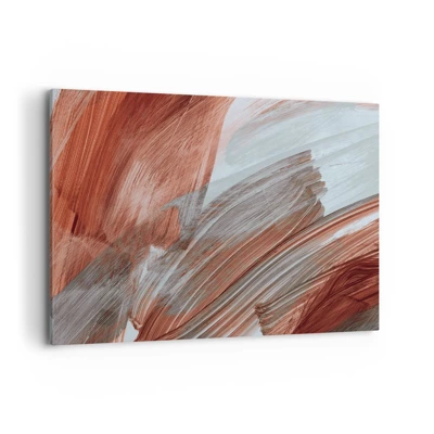 Lærredstryk - Billede på lærred - Efterårsagtig og blæsende abstraktion - 100x70 cm