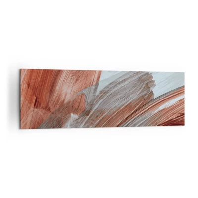 Lærredstryk - Billede på lærred - Efterårsagtig og blæsende abstraktion - 160x50 cm