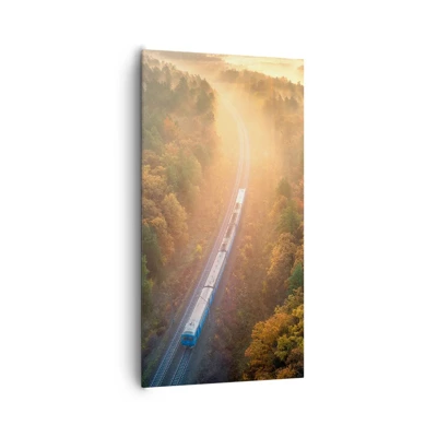 Lærredstryk - Billede på lærred - Efterårsrejse - 65x120 cm