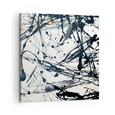 Lærredstryk - Billede på lærred - Ekspressionistisk abstraktion - 50x50 cm