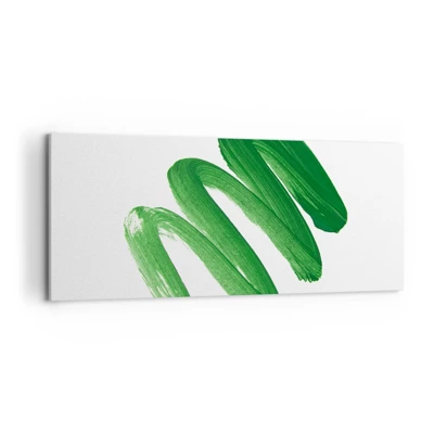 Lærredstryk - Billede på lærred - En grøn vittighed - 120x50 cm