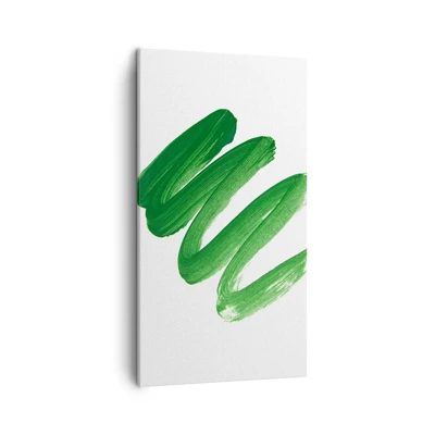 Lærredstryk - Billede på lærred - En grøn vittighed - 45x80 cm