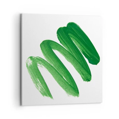 Lærredstryk - Billede på lærred - En grøn vittighed - 50x50 cm