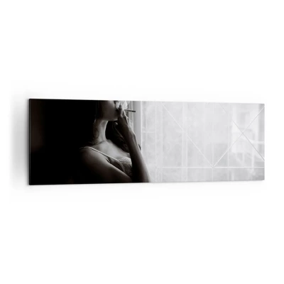 Lærredstryk - Billede på lærred - Et sensuelt øjeblik - 160x50 cm