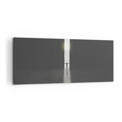 Lærredstryk - Billede på lærred - Et skridt mod en lys fremtid - 120x50 cm