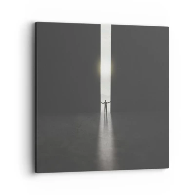Lærredstryk - Billede på lærred - Et skridt mod en lys fremtid - 40x40 cm