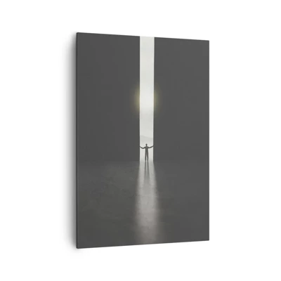 Lærredstryk - Billede på lærred - Et skridt mod en lys fremtid - 70x100 cm