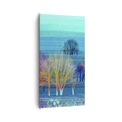Lærredstryk - Billede på lærred - Et vidtstrakt landskab - 65x120 cm