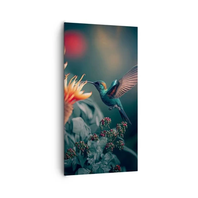 Lærredstryk - Billede på lærred - Et virkelig farverigt liv - 65x120 cm