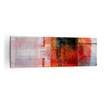 Lærredstryk - Billede på lærred - Glødende komposition - 160x50 cm