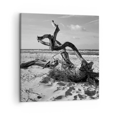 Lærredstryk - Billede på lærred - Havets skulptur - 50x50 cm